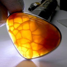 Load image into Gallery viewer, Fire Agate Pendant | Freeform Cabochon | Bezel Set | 925 Sterling Silver | Creativity | return Negative energy to source | Crystal Heart Melbourne est 1986