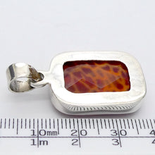 Load image into Gallery viewer, Fire Agate Pendant | Oblong  Cabochon | Bezel Set with open back | 925 Sterling Silver | Genuine Gems from Crystal Heart Melbourne Australia since 1986
