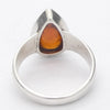 Hessonite Garnet Ring | Teardrop Cab | 925 Silver | US Size 7 | AUS Size N1/2 | Stimulating Centering Creative | Prosperity | Crystal Heart Melbourne est 1986