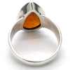 Hessonite Garnet Ring | Teardrop Cab | 925 Silver | US Size 9 | AUS Size R1/2 | Stimulating Centering Creative | Prosperity | Crystal Heart Melbourne est 1986