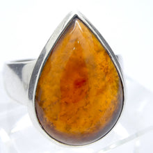 Load image into Gallery viewer, Hessonite Garnet Ring | Teardrop Cab | 925 Silver | US Size 9 | AUS Size R1/2 | Stimulating Centering Creative | Prosperity | Crystal Heart Melbourne est 1986