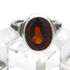 Hessonite Garnet Ring | Teardrop Cab | 925 Silver | US Size 7/5 | AUS Size O1/2 | Stimulating Centering Creative | Prosperity | Crystal Heart Melbourne est 1986