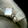 Rainbow Moonstone Stud Earrings | Faceted  Squares| 925 Sterling Silver | Genuine Gems from Crystal Heart Melbourne Australia since 1986
