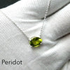 Peridot Necklace | Faceted Oval | 925 Sterling Silver | Dainty Setting | Genuine Gemstones from Crystal Heart Melbourne Est 1986