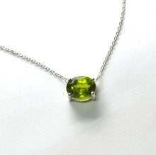 Load image into Gallery viewer, Peridot Necklace | Faceted Oval | 925 Sterling Silver | Dainty Setting | Genuine Gemstones from Crystal Heart Melbourne Est 1986