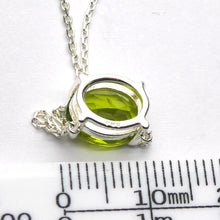 Load image into Gallery viewer, Peridot Necklace | Faceted Oval | 925 Sterling Silver | Dainty Setting | Genuine Gemstones from Crystal Heart Melbourne Est 1986