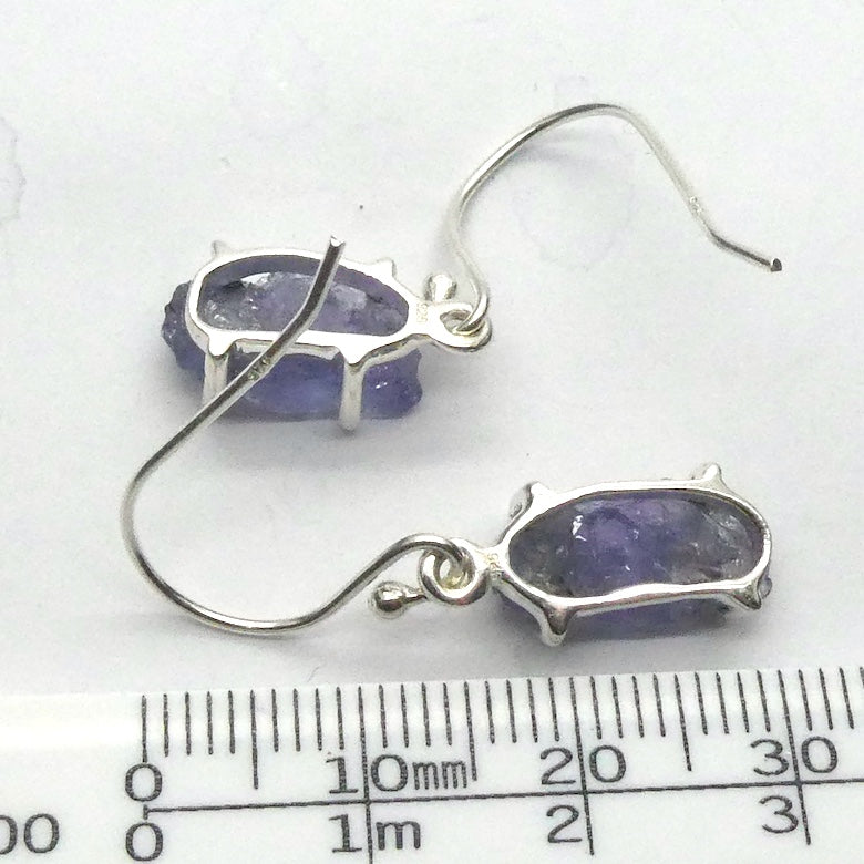 Tanzanite Earrings |Raw Crystal Nuggets | Blue Violet | 925 Sterling Silver | Achieve peak potential with Joy & Support | Crystal Heart Melbourne est 1986