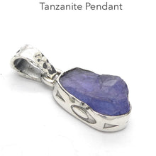 Load image into Gallery viewer, Tanzanite Pendant | Raw uncut Nugget | 925 Sterling Silver | Violet blue | Achieve your spiritual potential  | Genuine Gems at Crystal Heart Melbourne est 1986