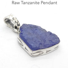 Load image into Gallery viewer, Tanzanite Pendant | Raw uncut Nugget | 925 Sterling Silver | Violet blue | Achieve your spiritual potential  | Genuine Gems at Crystal Heart Melbourne est 1986