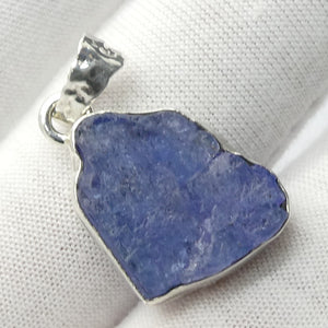 Tanzanite Pendant | Raw uncut Nugget | 925 Sterling Silver | Violet blue | Achieve your spiritual potential  | Genuine Gems at Crystal Heart Melbourne est 1986