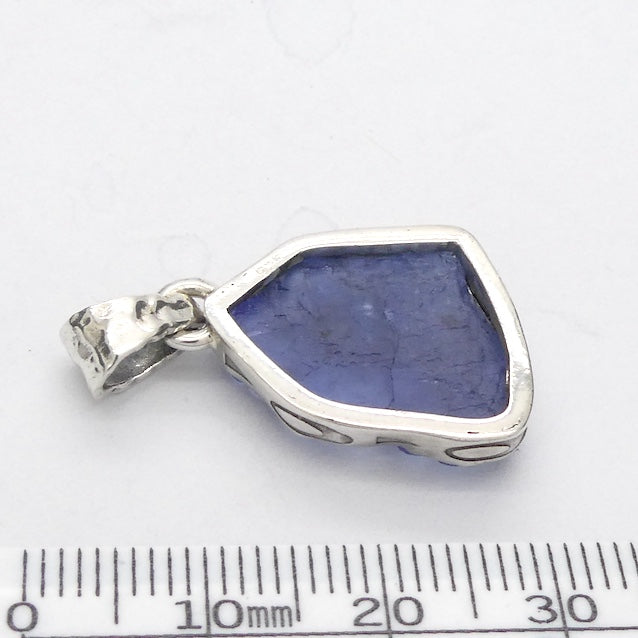 Tanzanite Pendant | Raw uncut Nugget | 925 Sterling Silver | Violet blue | Achieve your spiritual potential  | Genuine Gems at Crystal Heart Melbourne est 1986