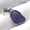 Tanzanite Pendant | Raw uncut Nugget | 925 Sterling Silver | Violet blue | Achieve your spiritual potential  | Genuine Gems at Crystal Heart Melbourne est 1986