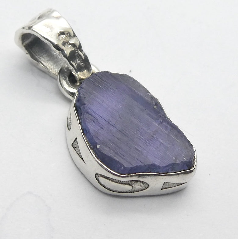 Tanzanite Pendant | Raw uncut Nugget | 925 Sterling Silver | Violet blue | Achieve your spiritual potential  | Genuine Gems at Crystal Heart Melbourne est 1986