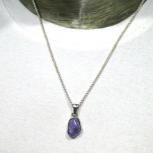 Load image into Gallery viewer, Tanzanite Pendant | Raw uncut Nugget | 925 Sterling Silver | Violet blue | Achieve your spiritual potential  | Genuine Gems at Crystal Heart Melbourne est 1986