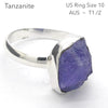 Tanzanite Ring | Raw Nugget | 925 Sterling Silver |  Blue-Purple | Spiritual Evolution | US Size 10 | AUS Size T1/2 | Crystal Heart Melbourne est 1986