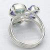 Tanzanite & Aquamarine Ring | 5 Raw Nuggets,  | 925 Sterling Silver |  Blue-Purple | Spiritual Evolution | US Size 8.5 | AUS Size Q1/2 | Crystal Heart Melbourne est 1986