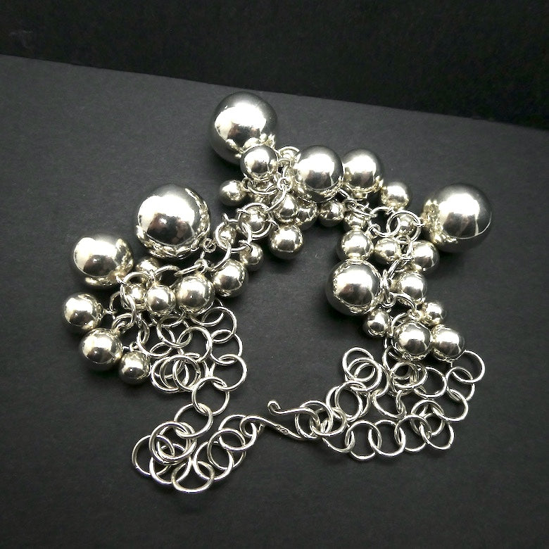 Silver Necklace | Hollow Bubbles | 925 Sterling Silver | Designer | Crystal Heart Melbourne Est 1986