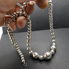 Load image into Gallery viewer, Silver Necklace | graded hollow spheres | 925 Sterling Silver | Designer | Crystal Heart Melbourne Est 1986