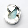 Larimar Ring | 925 Sterling Silver | Freeform | US Size 7 | AUS  N1/2  | Dominican Republic Caribbean | Oceanic Sky Pectolite | Crystal Heart Melbourne est 1986