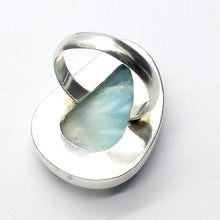 Load image into Gallery viewer, Larimar Ring | 925 Sterling Silver | Freeform | US Size 7 | AUS  N1/2  | Dominican Republic Caribbean | Oceanic Sky Pectolite | Crystal Heart Melbourne est 1986