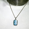 Larimar Pendant | 925 Sterling Silver | Oblong Cab | Bezel Set | Dominican Republic Caribbean | Oceanic Sky blue Pectolite | Crystal Heart Melbourne est 1986