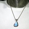 Larimar Pendant | 925 Sterling Silver | Freeform Triangle | Bezel Set | Dominican Republic Caribbean | Ocean Sky blue Pectolite | Crystal Heart Melbourne est 1986