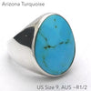 Tuquoise Ring | 925 Sterling Silver | Italian Designer | Arizona Robin's Egg Blue | US Size 9 | AUS Size R1/2 | Crystal Heart Melbourne Australia est 1986
