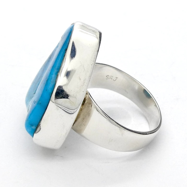 Arizona Turquoise Ring | Polished Freeform Nugget | Robins Egg Blue | 925 Sterling Silver | US Size 8 | AUS Size P1/2 | Crystal Heart Australia est 1986