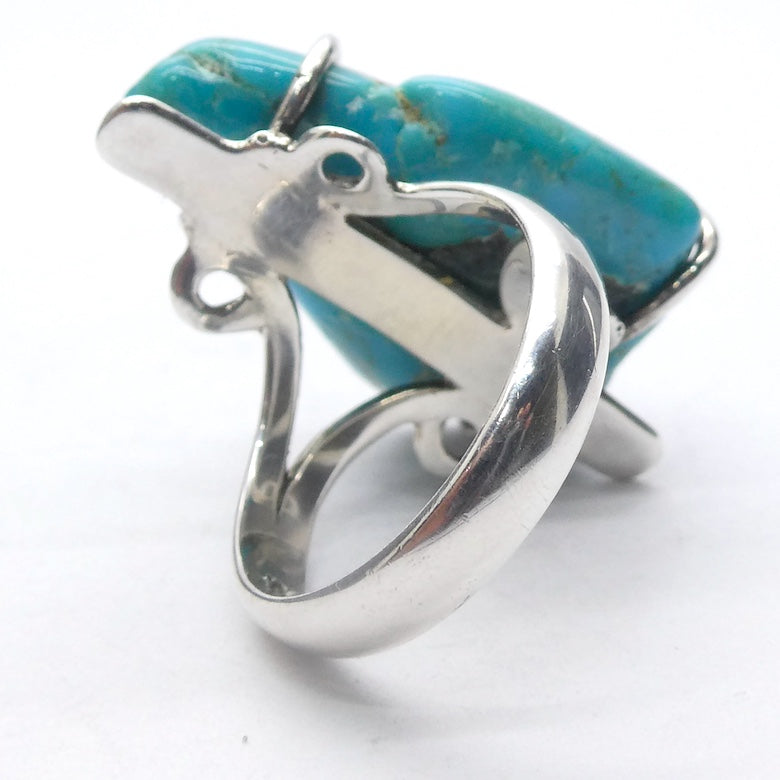 Arizona Turquoise Ring | Polished Freeform Nugget | Robins Egg Blue | 925 Sterling Silver | US Size 7 | AUS Size N1/2 | Crystal Heart Australia est 1986