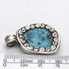 Tibetan Turquoise Pendant | Freeform Nugget | Sky Blue | 925 Silver | Handcrafted | Unalome Symbol | Sagittarius Taurus Pisces | Crystal Heart Melbourne est 1986