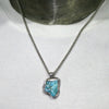 Tibetan Turquoise Pendant | Freeform Nugget | Lovely Blue | 925 Silver | Handcrafted | Unalome Symbol | Sagittarius Taurus Pisces | Crystal Heart Melbourne est 1986
