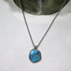 Tibetan Turquoise Pendant | Freeform Nugget | Sky Blue | 925 Silver | Handcrafted | Unalome Symbol | Sagittarius Taurus Pisces | Crystal Heart Melbourne est 1986
