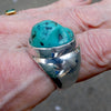 Turquoise Ring | 925 Sterling Silver | Italian Designer | Arizona Robin's Egg Blue | US Size 9.5 | AUS Size S1/2 | Crystal Heart Melbourne Australia est 1986