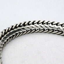 Load image into Gallery viewer, Bracelet 925 Sterling Silver  | Heavy Woven Snake Chain | Robust clasp | DK Trade Mark | Crystal Heart Melbourne Australia since 1986