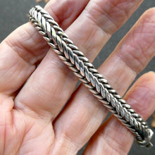 Load image into Gallery viewer, Bracelet 925 Sterling Silver Snake Chain | Oval Cross Section | Strong Push Pull Clasp | DK Trade Mark | Masculine style with a touch of class | Crystal Heart Melbourne Australia since 1986