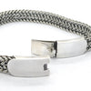 Bracelet 925 Sterling Silver | Flat plaited weave | Strong stylish Push Pull Clasp | Space for Engraving | Crystal Heart Melbourne Australia since 1986