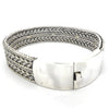 Bracelet 925 Sterling Silver | Flat plaited weave | Strong stylish Push Pull Clasp | Space for Engraving | Crystal Heart Melbourne Australia since 1986