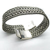 Bracelet 925 Sterling Silver | Flat plaited weave | Strong stylish Push Pull Clasp | Space for Engraving | Crystal Heart Melbourne Australia since 1986