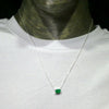 Dainty Emerald Necklace | Faceted Oval | Nice colour  | 925 Sterling Silver | Creative Joy | Wisdom of the Heart | Crystal Heart Melbourne Australia est 1986