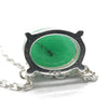 Dainty Emerald Necklace | Faceted Oval | Nice colour  | 925 Sterling Silver | Creative Joy | Wisdom of the Heart | Crystal Heart Melbourne Australia est 1986