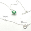 Dainty Emerald Necklace | Faceted Oval | Nice colour  | 925 Sterling Silver | Creative Joy | Wisdom of the Heart | Crystal Heart Melbourne Australia est 1986