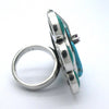 Turquoise Ring | Freeform with 3 Oval Cabs | 925 Silver | Sagittarius Scorpio Pisces | US Size 6.25 | AUS M | Crystal Heart Melbourne est 1986