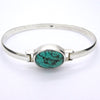 Turquoise Bracelet cuff | Sturdy 925 Sterling Silver | Invisible Clasp | Cabochon Oval | Crystal Heart Melbourne Australia since 1986