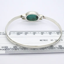 Load image into Gallery viewer, Turquoise Bracelet cuff | Sturdy 925 Sterling Silver | Invisible Clasp | Cabochon Oval | Crystal Heart Melbourne Australia since 1986