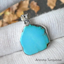 Load image into Gallery viewer, Turquoise Pendant | Robins Egg Blue | 925 Sterling Silver | Open back |  Sagittarius Taurus Pisces | Crystal Heart Melbourne est 1986
