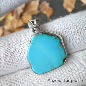 Turquoise Pendant | Robins Egg Blue | 925 Sterling Silver | Open back |  Sagittarius Taurus Pisces | Crystal Heart Melbourne est 1986