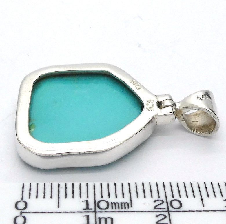 Turquoise Pendant | Robins Egg Blue | 925 Sterling Silver | Open back |  Sagittarius Taurus Pisces | Crystal Heart Melbourne est 1986