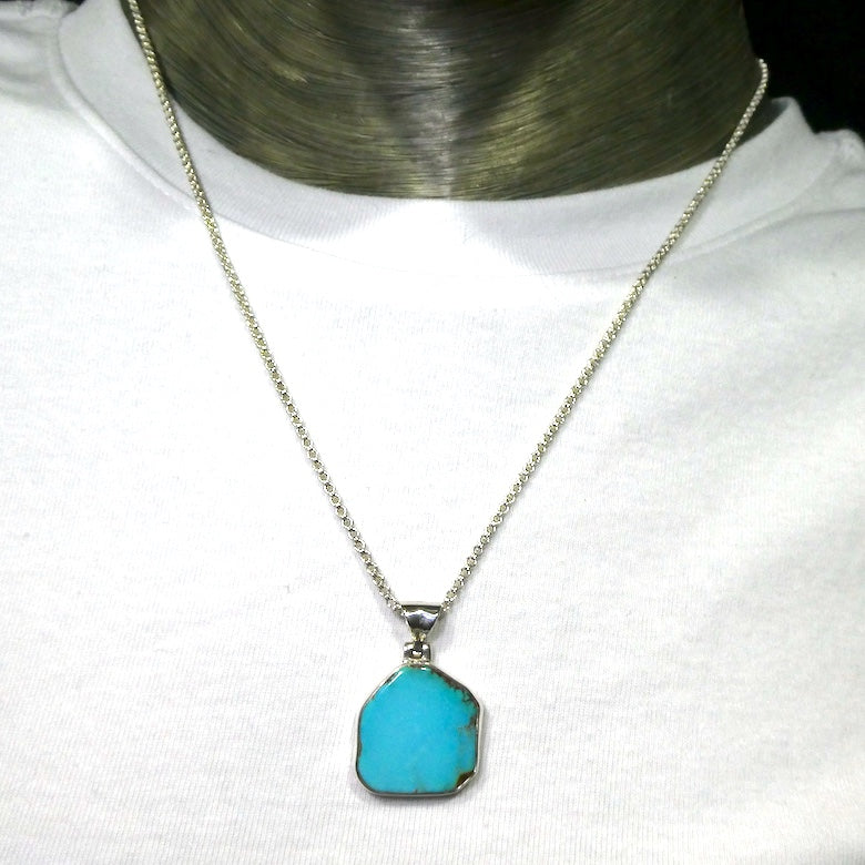 Turquoise Pendant | Robins Egg Blue | 925 Sterling Silver | Open back |  Sagittarius Taurus Pisces | Crystal Heart Melbourne est 1986