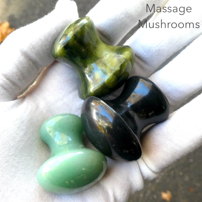 Crystal Massage Mushroom | Skin Care | Chinese  Medicine  | Amethyst | Jade | Bian Stone | Crystal Heart Melbourne Australia since 1986
