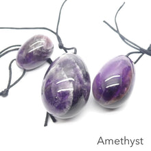 Load image into Gallery viewer, Yoni Eggs Sets | Rose Quartz | Amethyst |  Jade |  Bian Stone | Kegel Exercise |Crystal Heart Melbourne Australia since 1986
